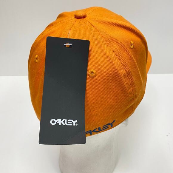 Oakley Factory Pilot Orange Hat Baseball Cap Rubber Patch TINCAN Size 7 M/L 22"‎ - Picture 5 of 8